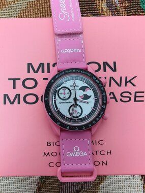Swatch x Omega MISSION TO THE PINK MOONPHASE Watch
